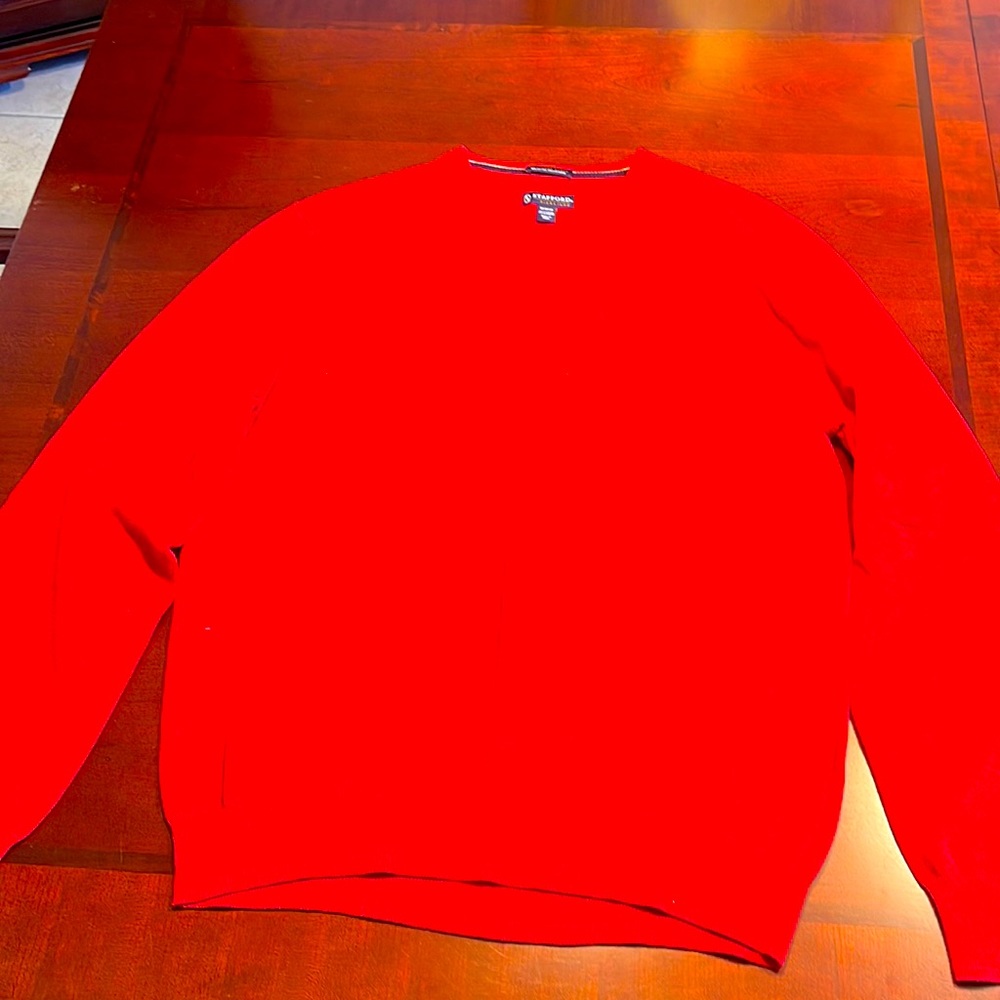 Stafford red sweater.